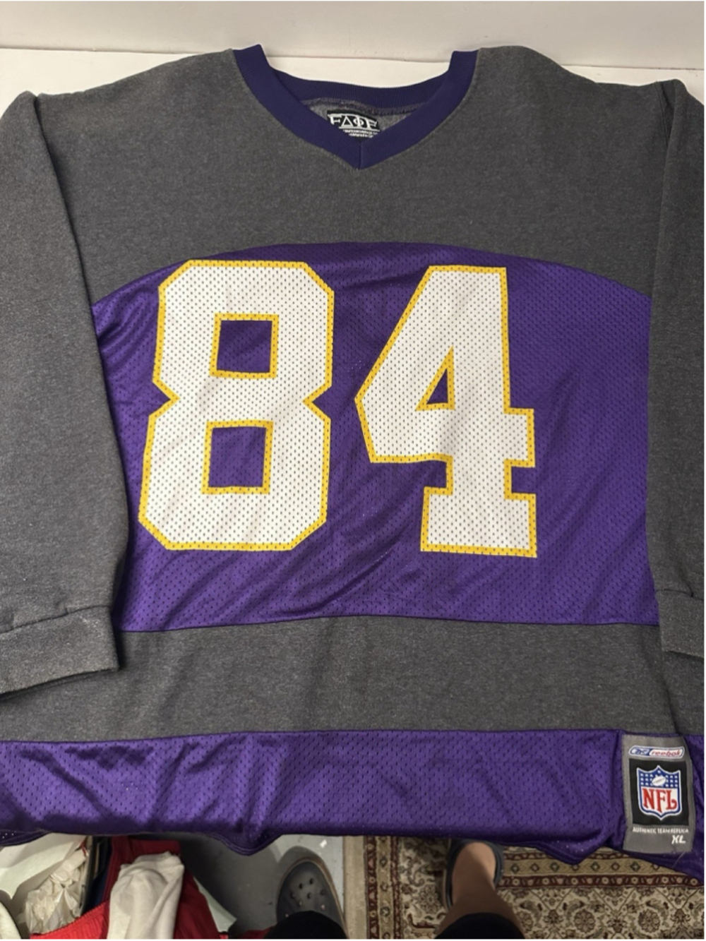 Vintage Reworked Minnesota Vikings Sweatshirt Mens L F As In Frank Randy Moss 84